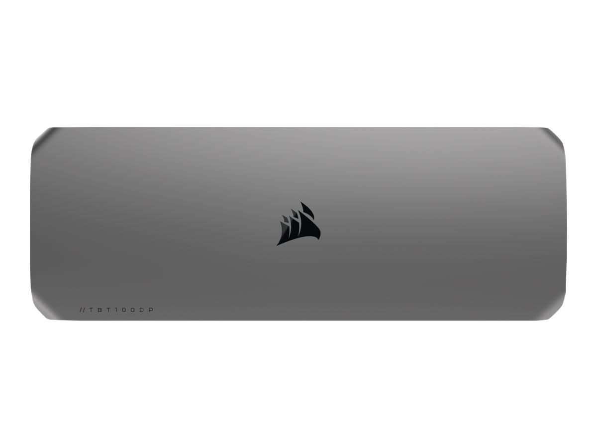 CORSAIR TBT100 Thunderbolt 3 USB Docking Station with 2 DisplayPort for Windows or MacBook