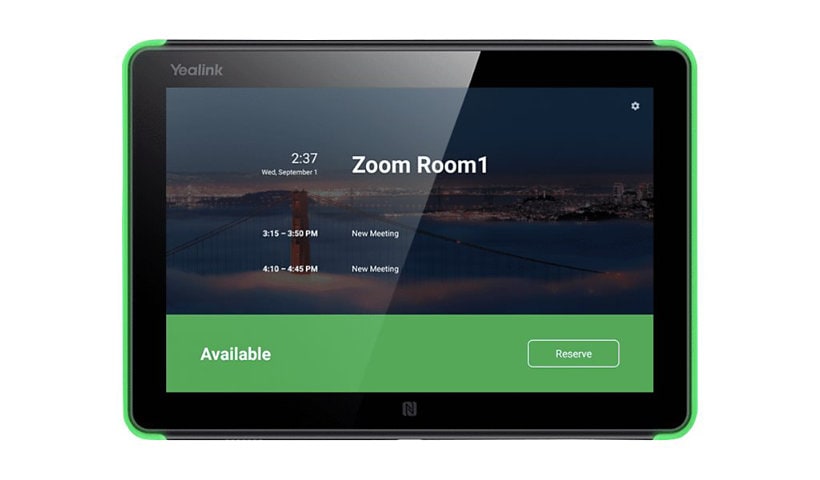 Yealink RoomPanel for Zoom Rooms touch panel