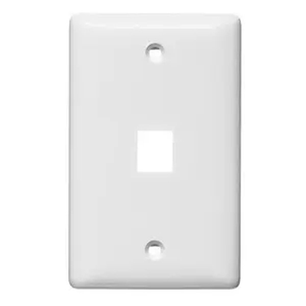 Hubbell Premise Wiring netSELECT 1 Gang 1 Port Wallplate - White