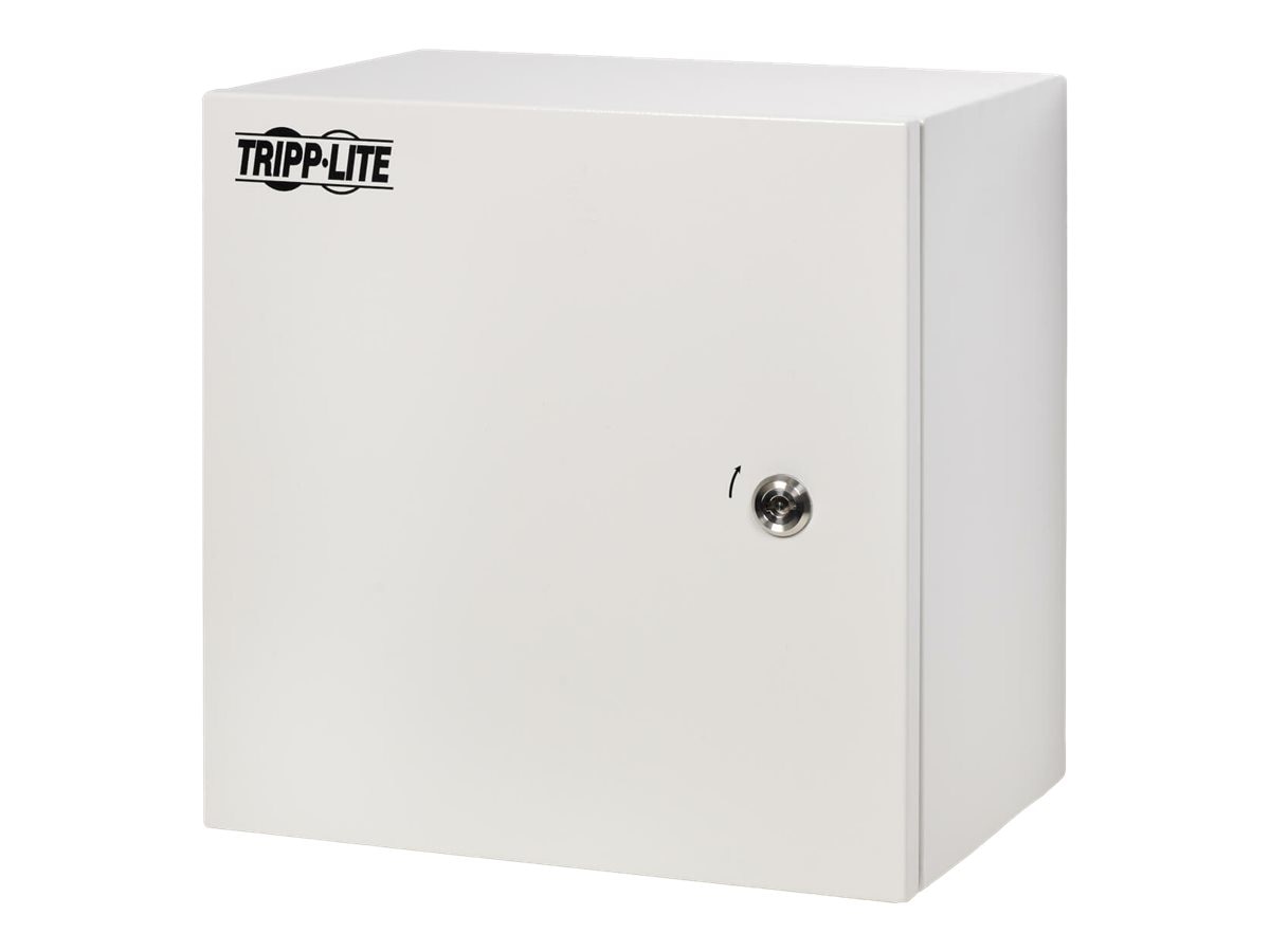 Eaton Tripp Lite Series SmartRack Outdoor Ind. Enclosure w/ Lock NEMA 4 Surface Mount Metal Construction 14x14x10in Gray