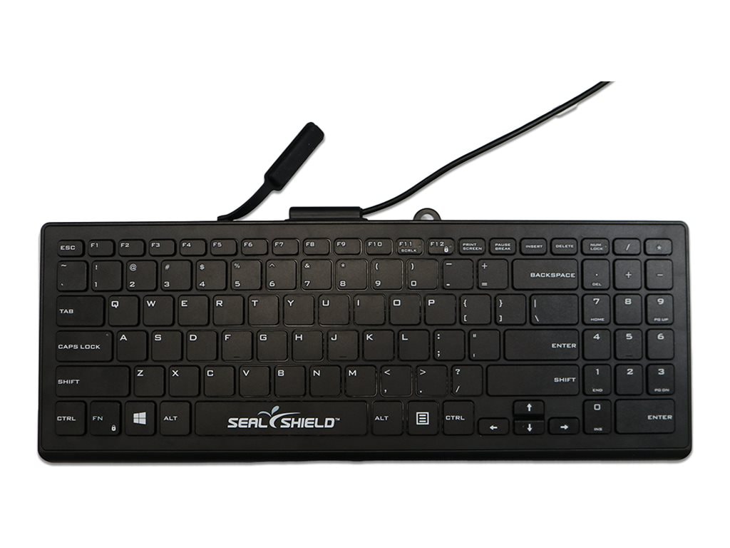 Seal Shield Cleanwipe Pro Waterproof Keyboard - Black