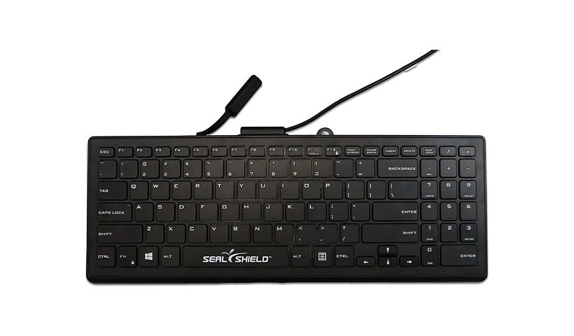Seal Shield Cleanwipe Pro Waterproof Keyboard - Black