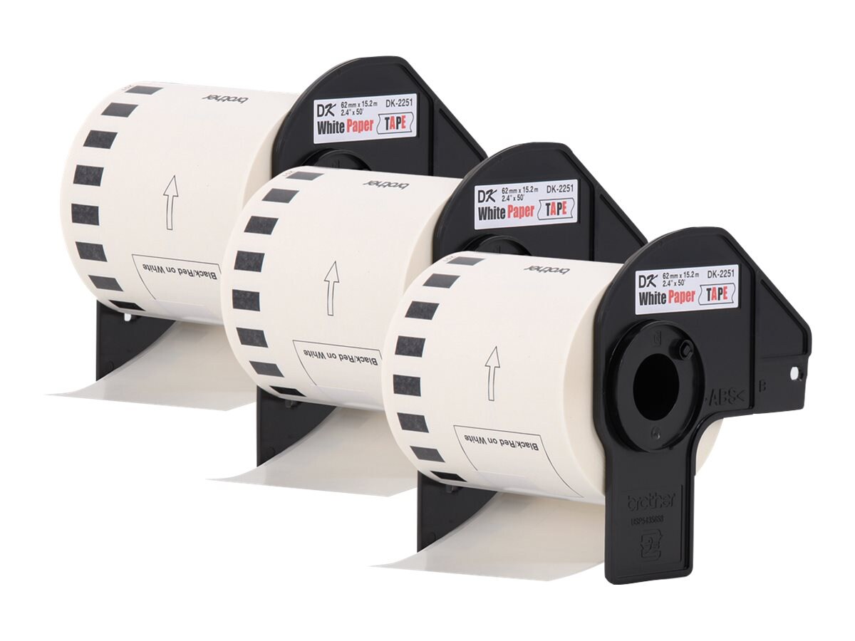 Brother DK-2251 - label tape - 1 roll(s) - Roll (6,2 cm x 15,2 m) - DK2251  - Binders & Laminators - CDW.ca