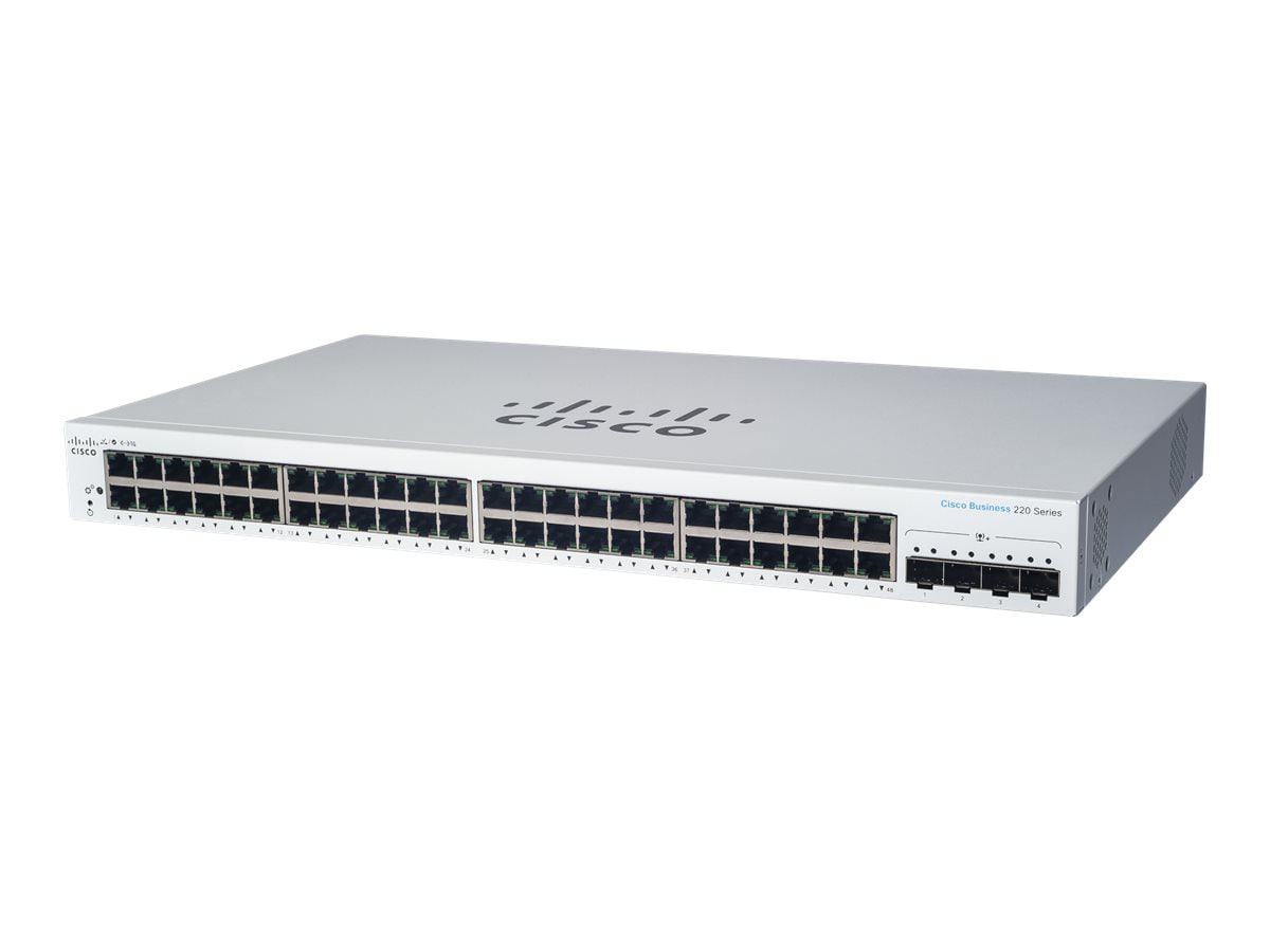 Cisco Business 220 Series CBS220-48FP-4X - switch - 48 ports - smart - rack-mountable