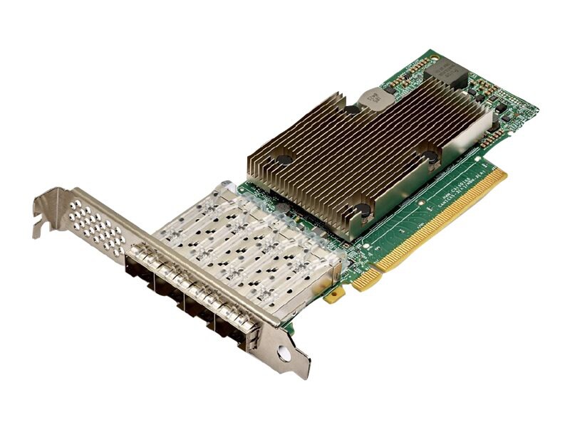 Broadcom BCM57504 - adaptateur réseau - PCIe 4.0 x16 - 10Gb Ethernet / 25Gb Ethernet SFP28 x 4