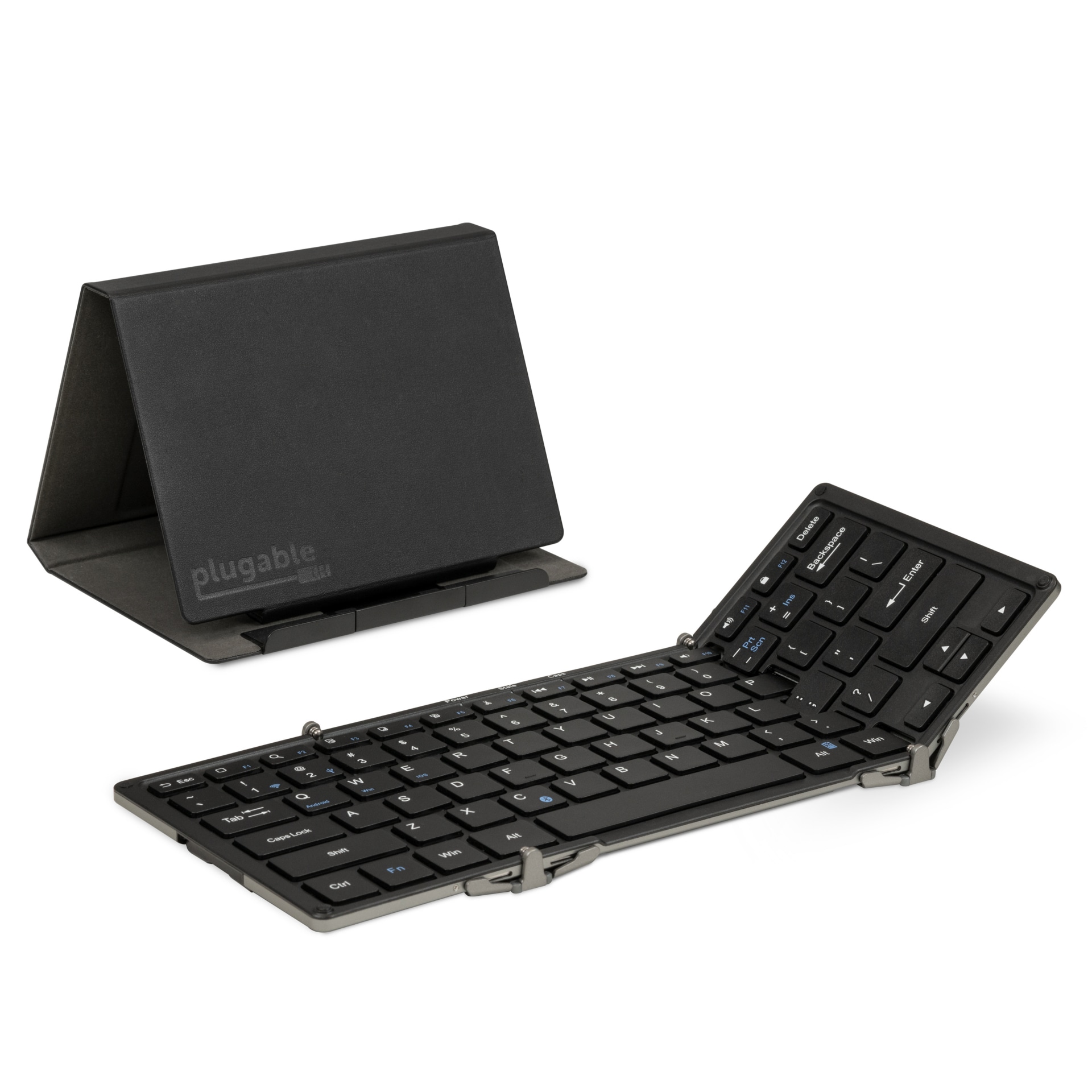 Plugable Foldable Bluetooth Portable Keyboard with Included Stand for iPad/iPhone (11.5 inches)