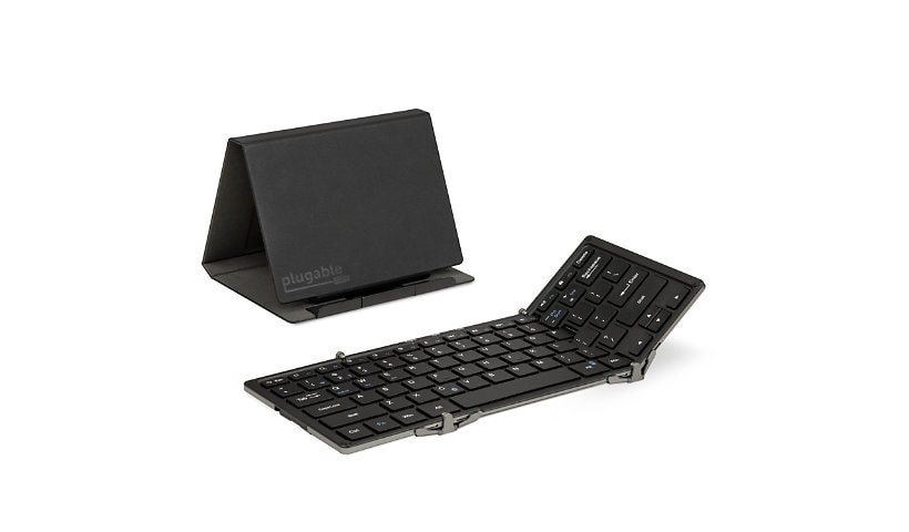 Plugable Foldable Bluetooth Portable Keyboard with Included Stand for iPad/iPhone (115 inches)