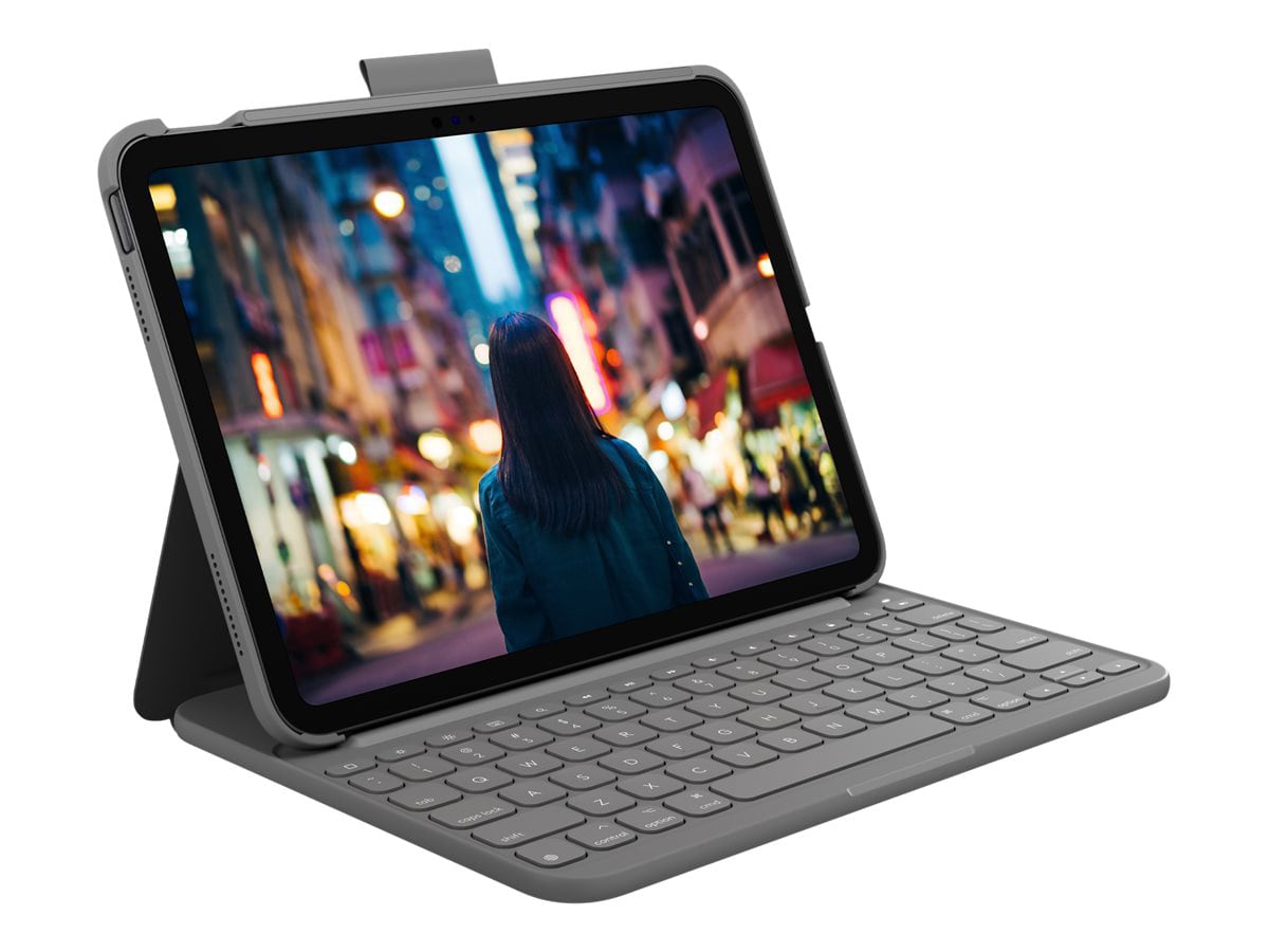 Logitech Slim Folio for iPad (10th generation) - keyboard and folio case -