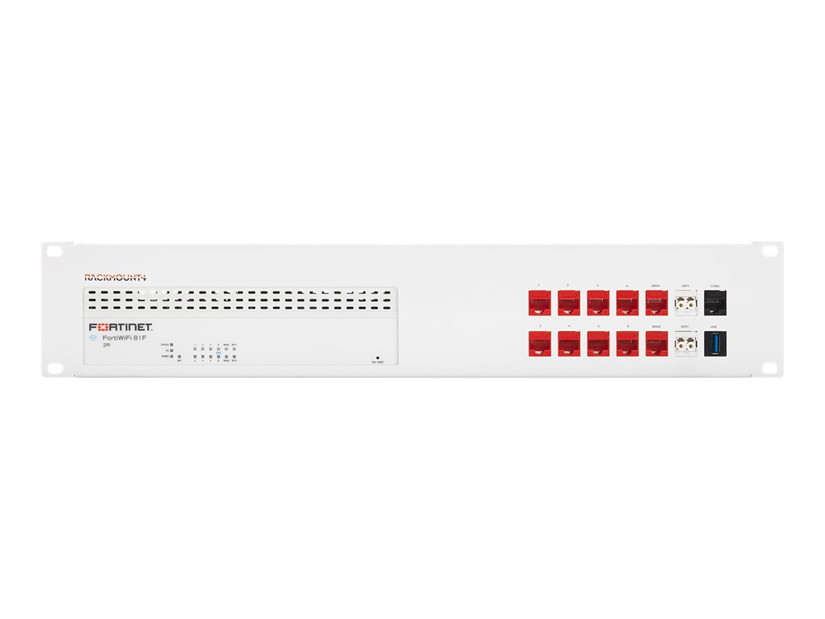 Rackmount.IT Rack Mount Kit for fortiGate 80F/81F PoE Next Generation Firewall Appliance - White