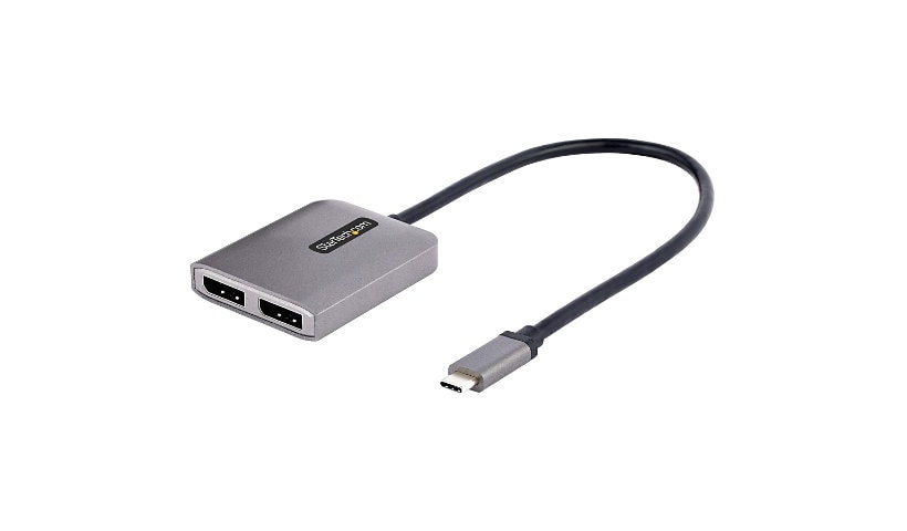 StarTech.com USB-C to Dual DisplayPort Adapter, Type-C Multi-Monitor MST Hub / Display Splitter, 2x 5K 60Hz, Windows