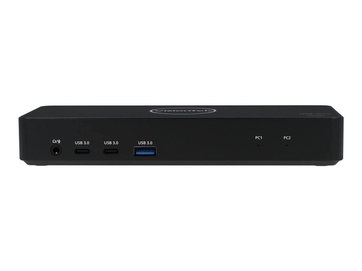 Thumbnail 2 of 24 for VisionTek VT2900 USB-C Dual System KVM Docking Station with 100W Power Delivery
