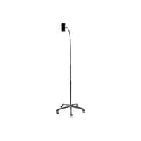 CTA Digital Heavy-Duty Rolling Floor Stand with Gooseneck and Phone Holder