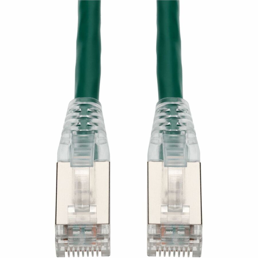 Proline 6in Green CAT 6 Shielded PVC Ethernet Cable Snagless Easy Clear Boot RJ-45 M/M