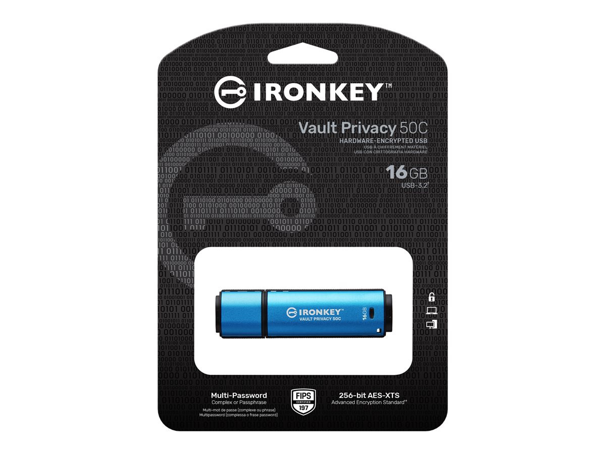 Thumbnail 6 of 10 for Kingston IronKey Vault Privacy 16GB USB Type-C Flash Drive