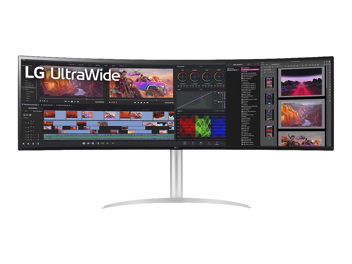 LG UltraWide 49WQ95C-W - écran LED - incurvé - 49 po - HDR