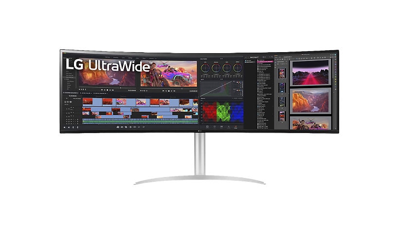 LG UltraWide 49WQ95C-W - écran LED - incurvé - 49 po - HDR