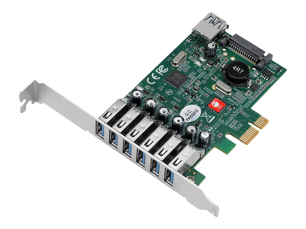 SIIG DP USB 3.0 7-Port PCIe i/e - USB adapter - PCIe 2.0 - USB 3.0 x 7