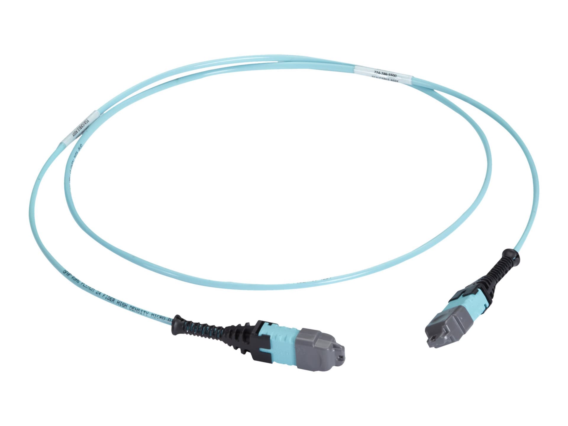 Black Box 50" MTP OM3 Fiber Optic Trunk Cable Plenum 12-Strand Type C