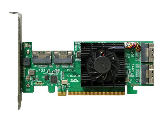 HighPoint SSD7580B - contrôleur de stockage (RAID) - U.2 NVMe - PCIe 4.0 x16