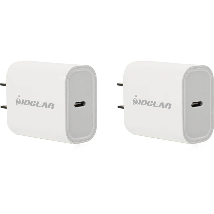 IOGEAR GearPower Compact USB-C 20W Charger - 2 Pack