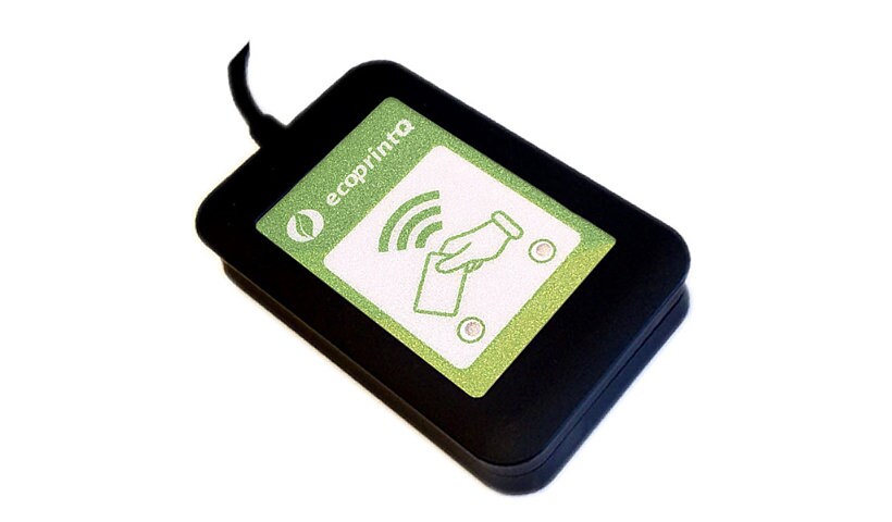 PaperCut ecoprintQ Elatec HID TWN4 RFID Transact Card Reader - Black