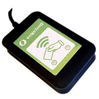 PaperCut ecoprintQ Elatec HID TWN4 RFID Transact Card Reader - Black