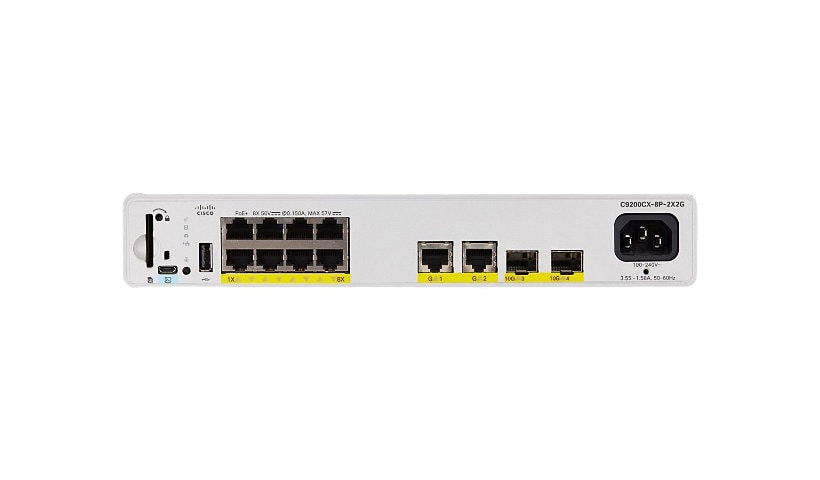 Cisco Catalyst 9200CX - Network Advantage - commutateur - compact - 8 ports - Géré - Montable sur rack
