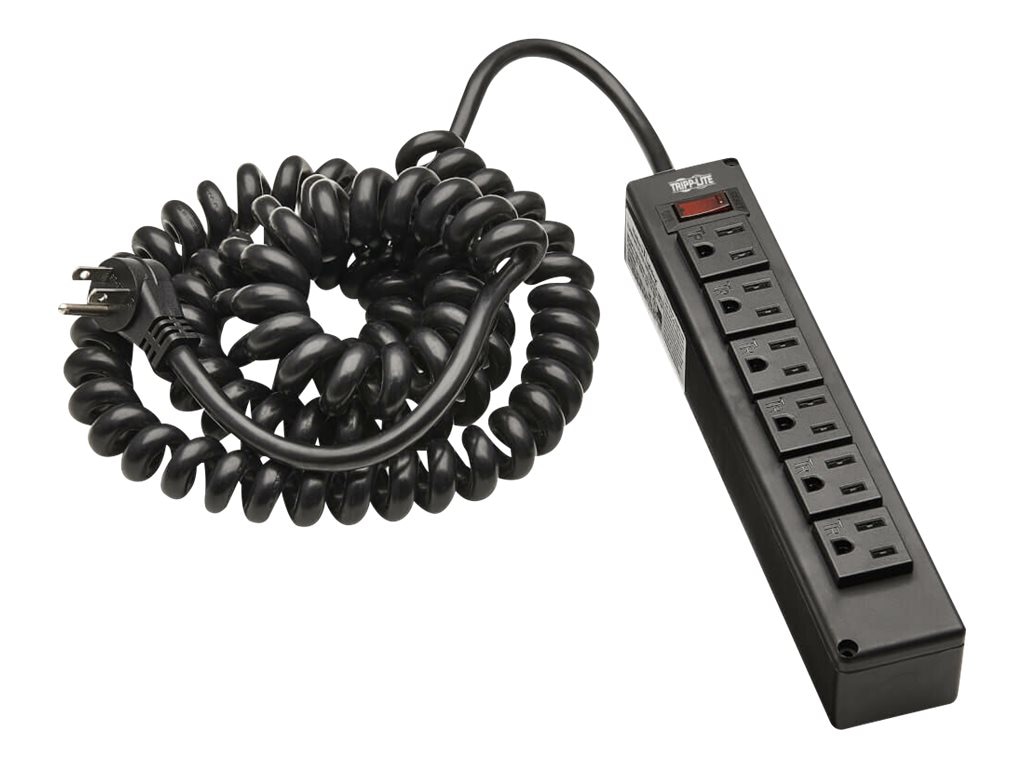Eaton Tripp Lite Series Safe-IT 6-Outlet Surge Protector - 10 ft. Spiral Co