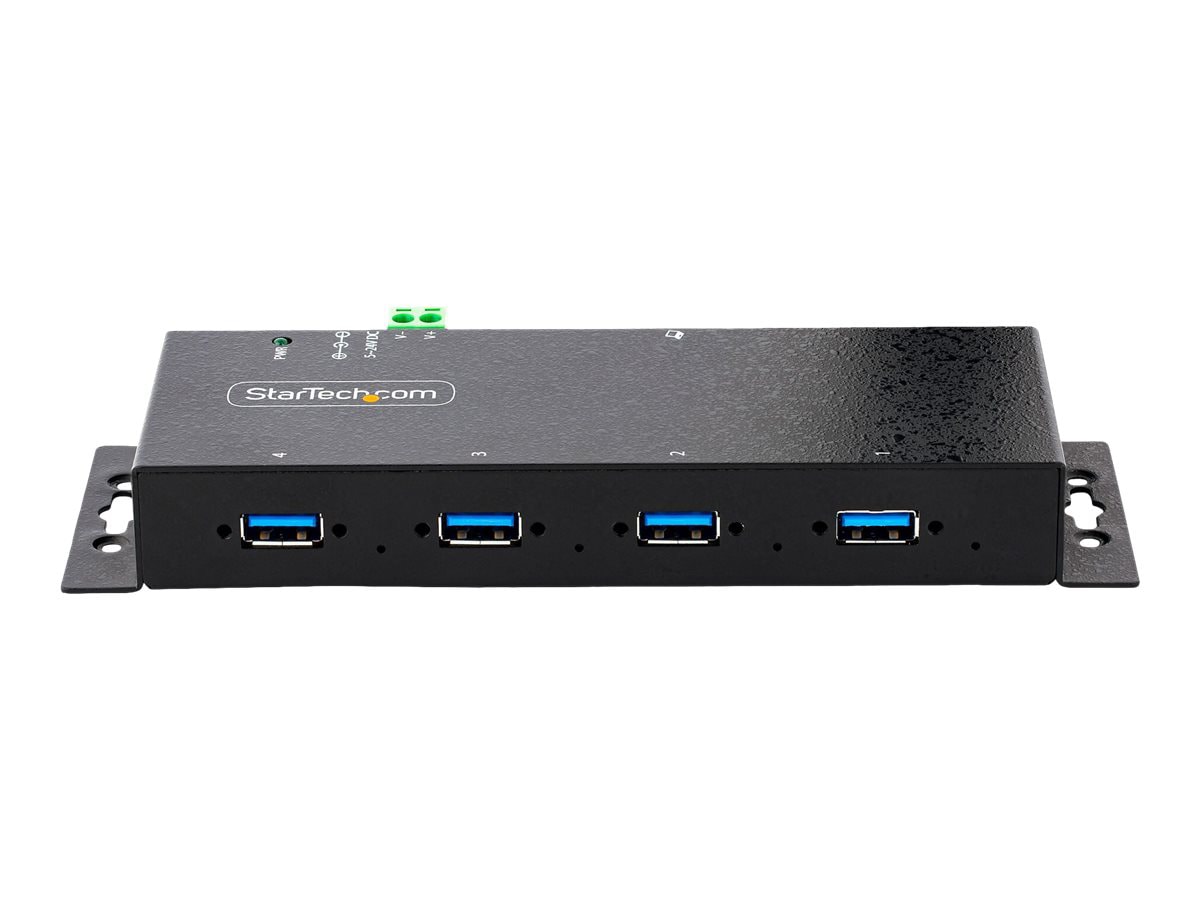 StarTech.com 4-Port Industrial USB 3.0 5Gbps Hub Mountable Rugged USB-A Hub