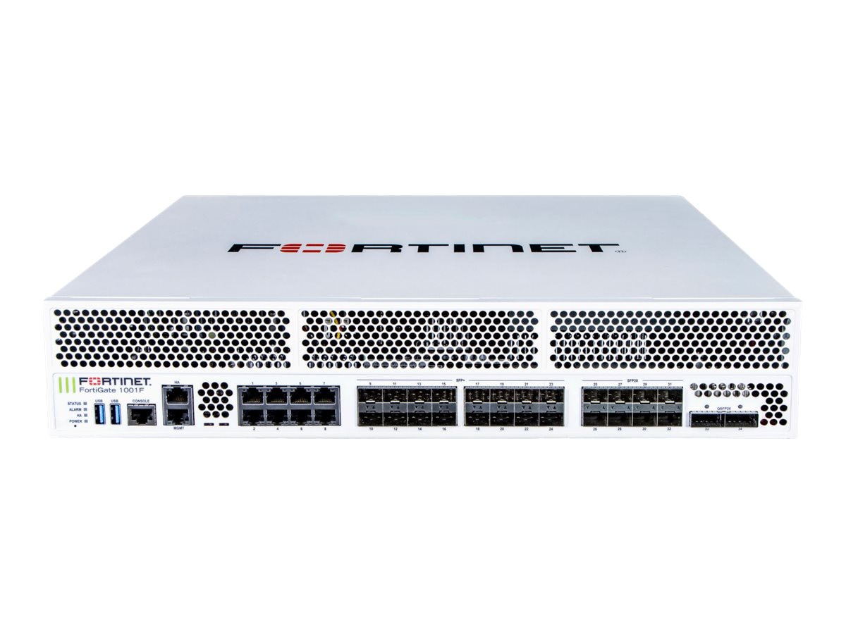Fortinet FortiGate 1000F - security appliance - with 3 years 24x7 FortiCare Support + 3 years FortiGuard Unified Threat