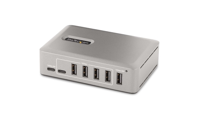 StarTech 10-Port USB-C Hub, 8x USB-A + 2x USB-C, Self-Powered w