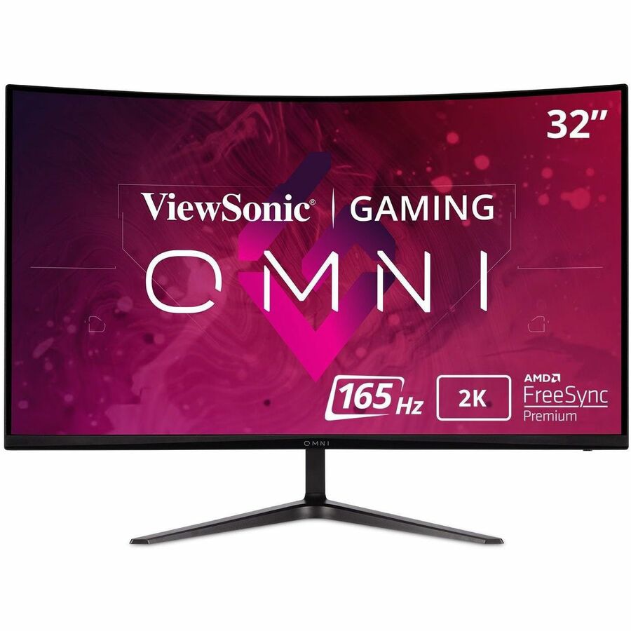 ViewSonic OMNI VX3218C-2K 32 Inch Curved 1ms 1440p 165hz Gaming Monitor with FreeSync Premium, Eye Care, HDMI and