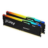 Kingston FURY Beast RGB - DDR5 - kit - 64 GB: 2 x 32 GB - DIMM 288-pin - 5600 MHz / PC5-44800 - unbuffered