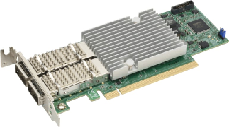 Supermicro AOC-S100G-B2C - network adapter - PCIe 4.0 x16 - 100 Gigabit QSF