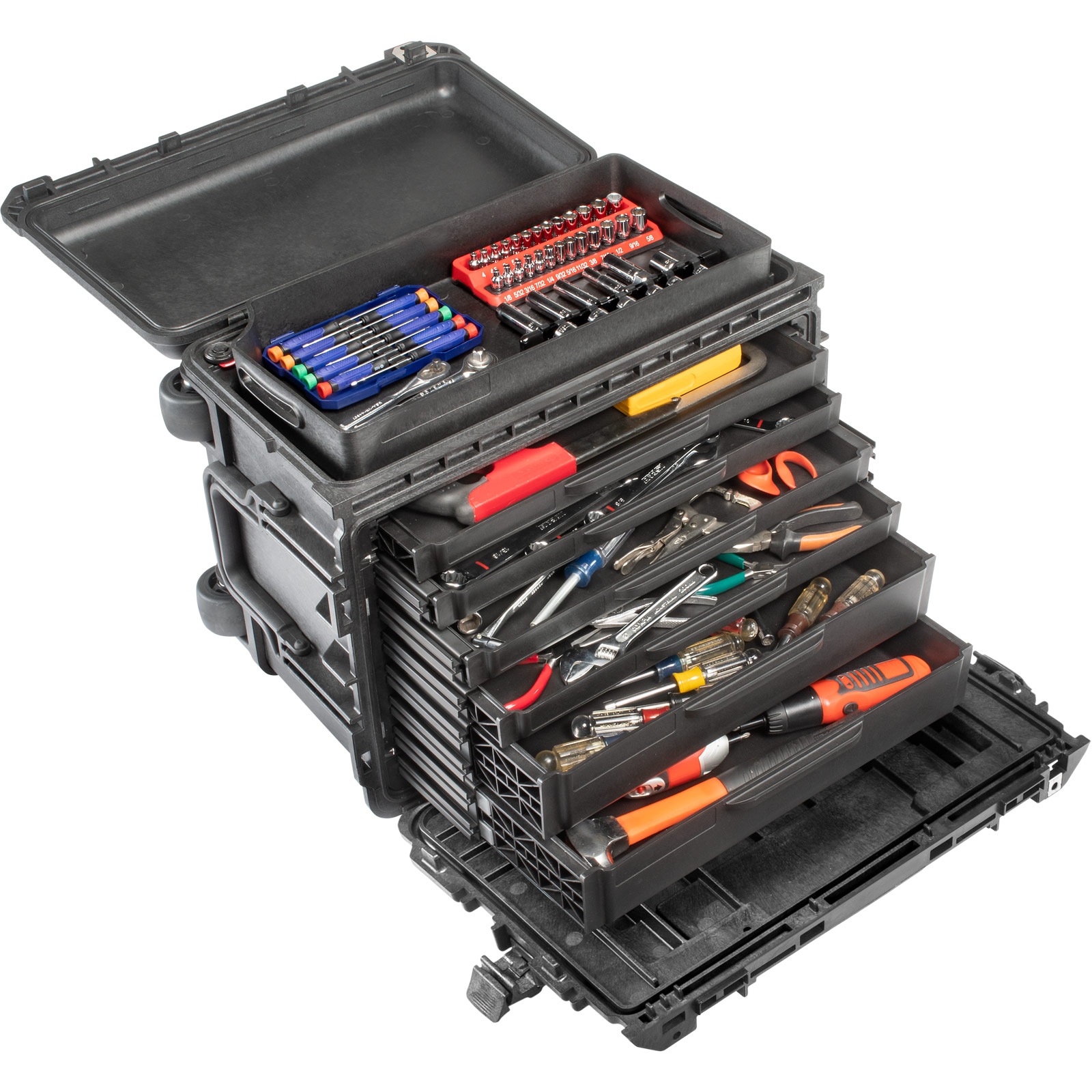 Pelican 0450 Protector Mobile Tool Chest with 6 Shallow Removable Drawers