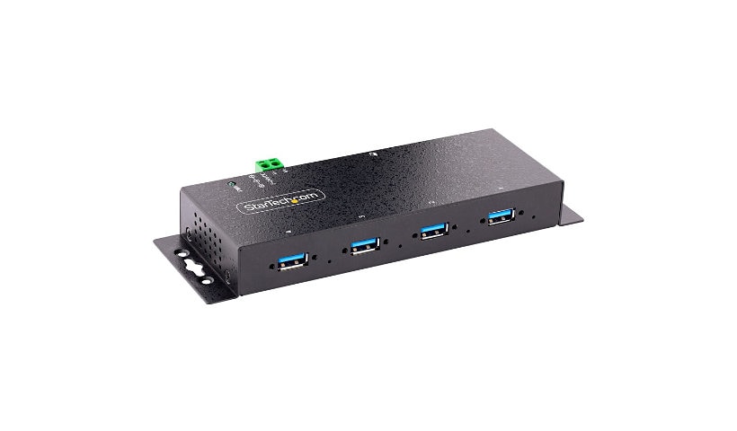 StarTech.com 4-Port Industrial USB 3.0 Hub Rugged USB Hub w/ ESD and Surge Protection Metal USB Hub