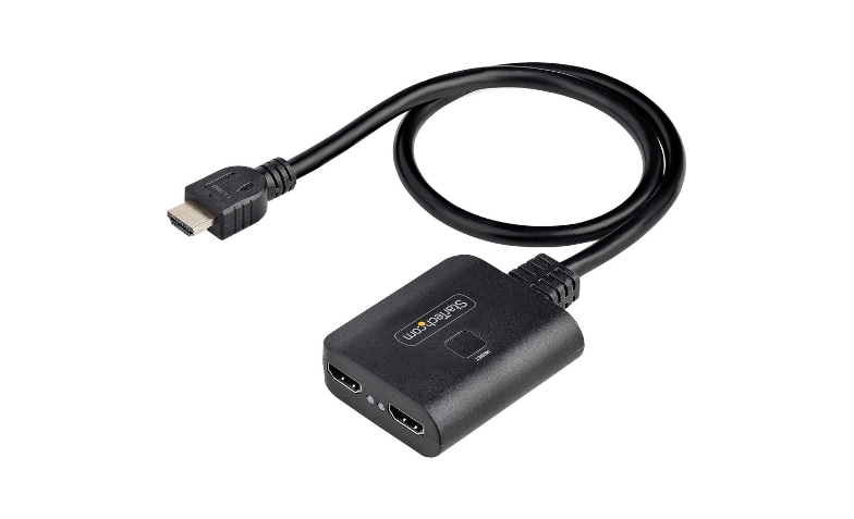 StarTech.com 2-Port HDMI Splitter 1 In 2 Out, 4K 60Hz, HDMI Display/Output