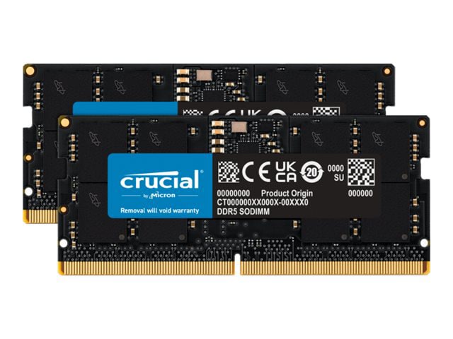 Crucial - DDR5 - kit - 32 GB: 2 x 16 GB - SO-DIMM 262-pin - 5200 MHz / PC5-41600