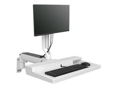 Ergotron CareFit Combo Arm - kit de montage - modulaire - pour écran LCD/clavier/souris - blanc