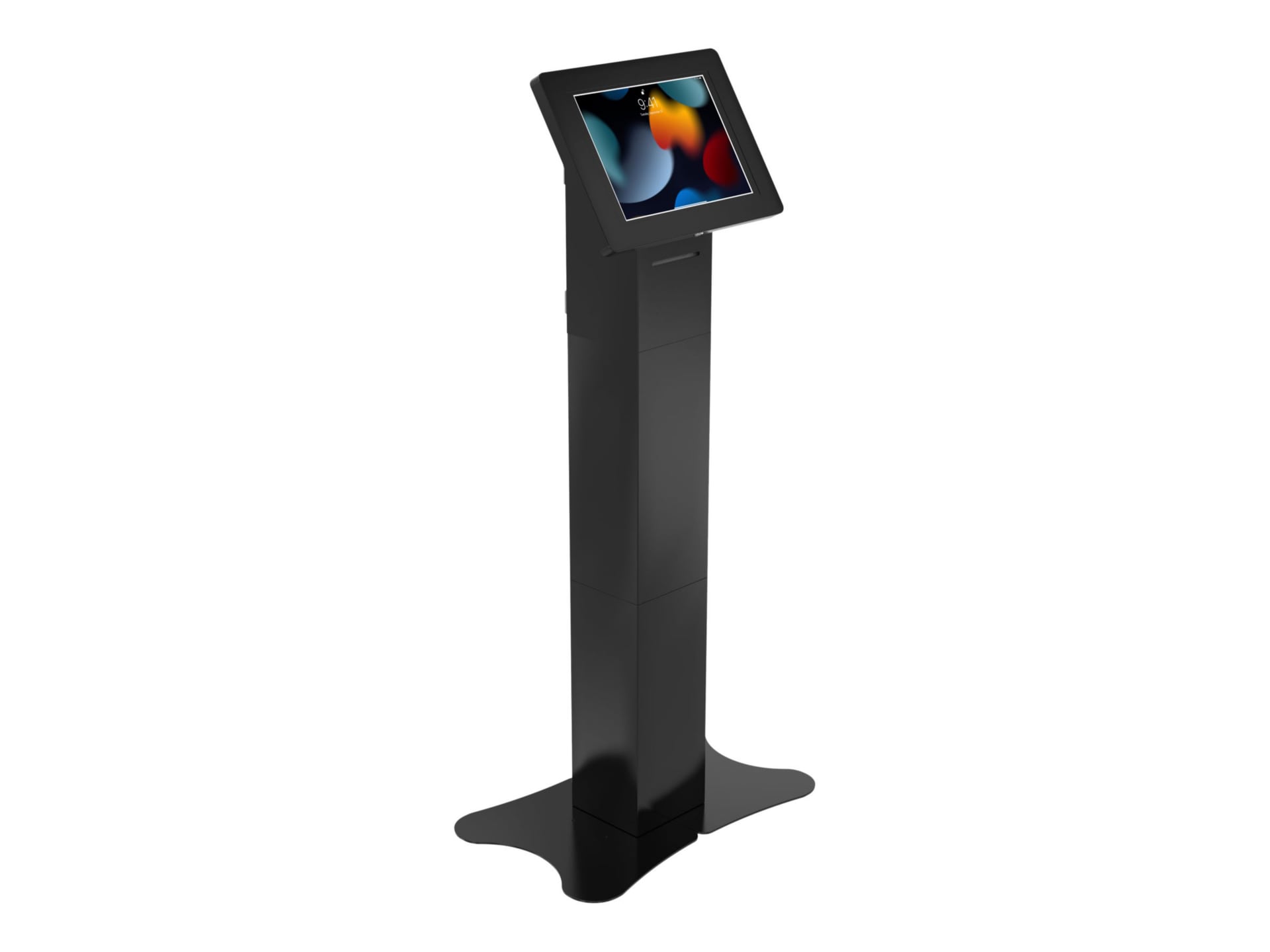 CTA Digital Premium Locking Floor Stand Kiosk with Enclosed Printer Storage