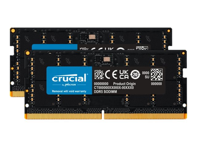 Crucial - DDR5 - kit - 64 GB: 2 x 32 GB - SO-DIMM 262-pin - 5200 MHz / PC5-41600