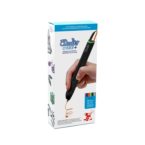 Teq 3Doodler Create+ Essentials 3D Printing Pen Set - Onyx Black