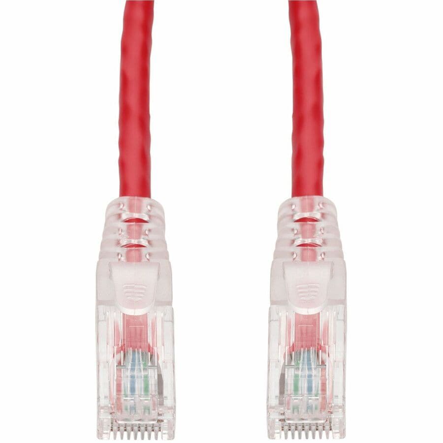 Proline 5ft Red CAT 6 PVC Ethernet Cable Snagless Easy Clear Boot TAA RJ-45 M/M