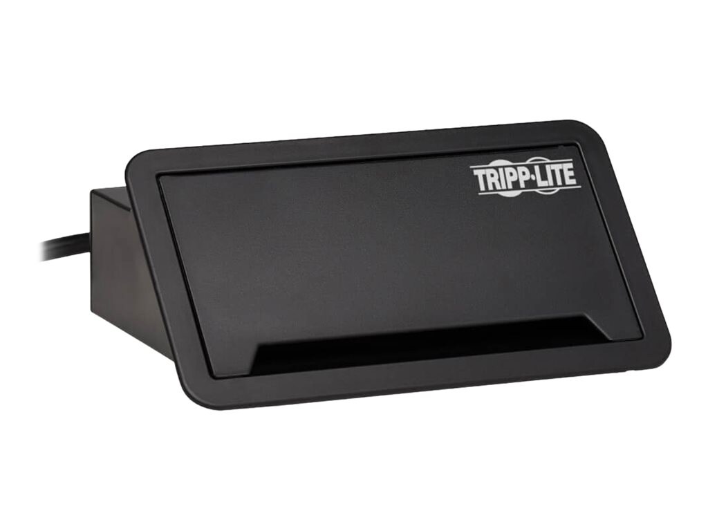 Tripp Lite In-Desk Power and Charging Dock 2-Outlet 4xUSB-A USB-B HDMI RJ45