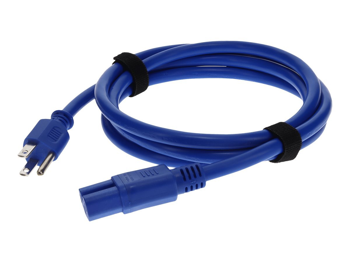 Proline 10ft NEMA 5-15P Male to C15 Female 14AWG 100-250V at 10A Blue Power Cable