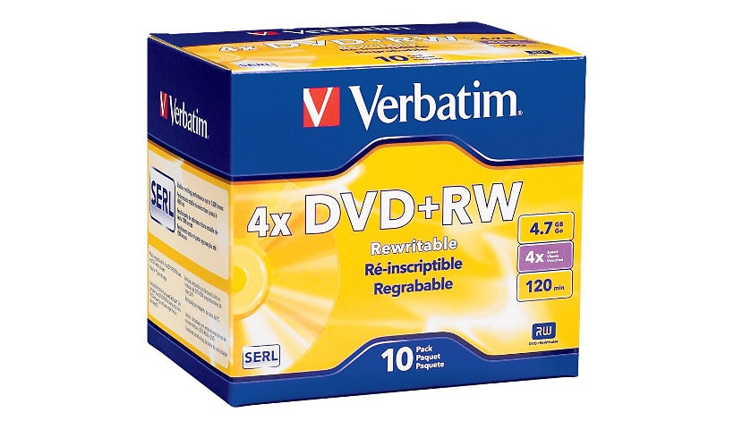Verbatim DataLifePlus - DVD+RW x 10 - 4.7 GB - storage media