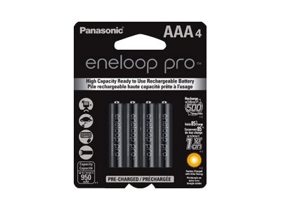 Panasonic eneloop pro BK-3HCCA4BA battery - 4 x AA type - NiMH -  BK-3HCCA4BA - Office Basics 