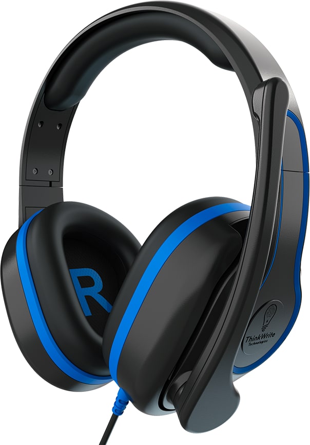 TWT Audio REVO TW310 with Stealth Release - wired headset - 3.5 mm TRRS jack - black and blue