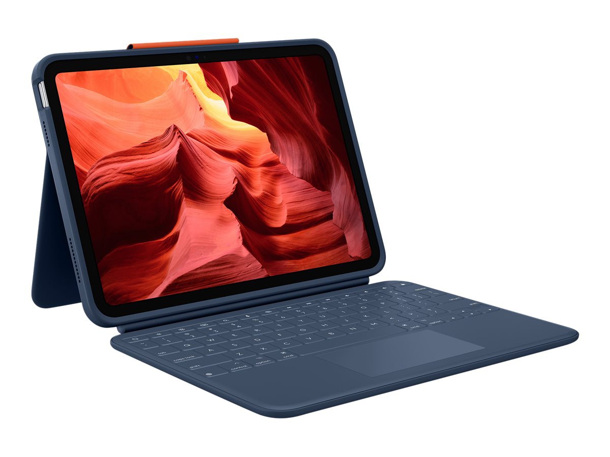 Fremragende Det er billigt følelse Logitech Rugged Combo 4 Touch for iPad (10th gen) - keyboard and folio case  - classic blue - 920-011130 - Keyboards - CDW.com