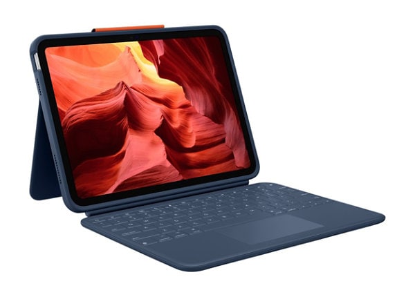 Logitech Rugged Combo 4 Touch for iPad (10th gen) - keyboard and folio case  - classic blue - 920-011130 - Keyboards 